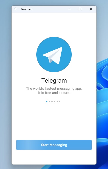 Telegrama en Windows 11