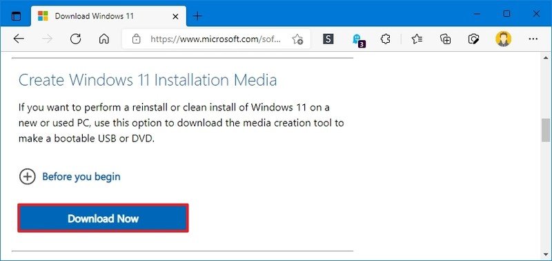 Descargue la herramienta de creación de medios para Windows 11