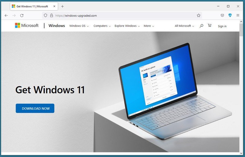 malware falso windows 11
