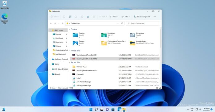 Nuevas características del Explorador de archivos de Windows 11