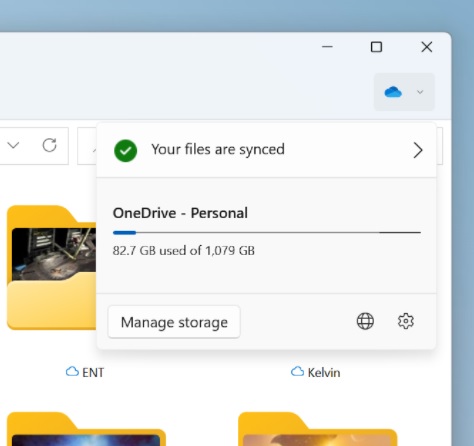 Explorador de archivos de OneDrive