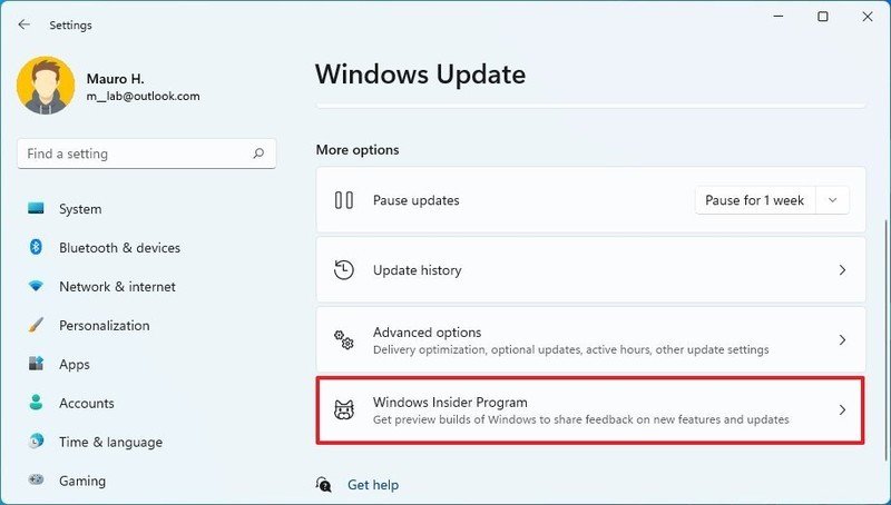 Abra el programa Windows Insider