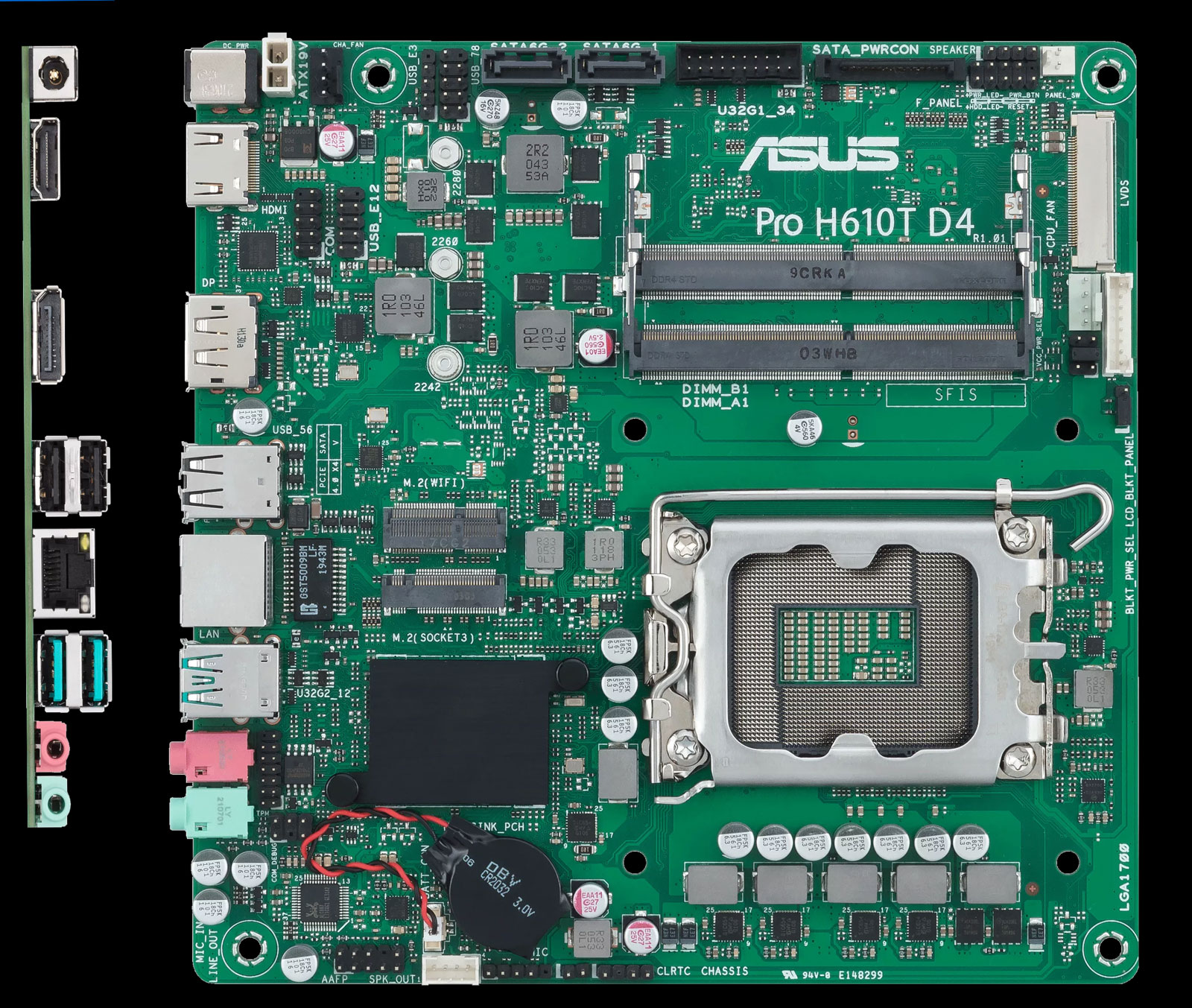 Placa base Asus Pro H610T ITX