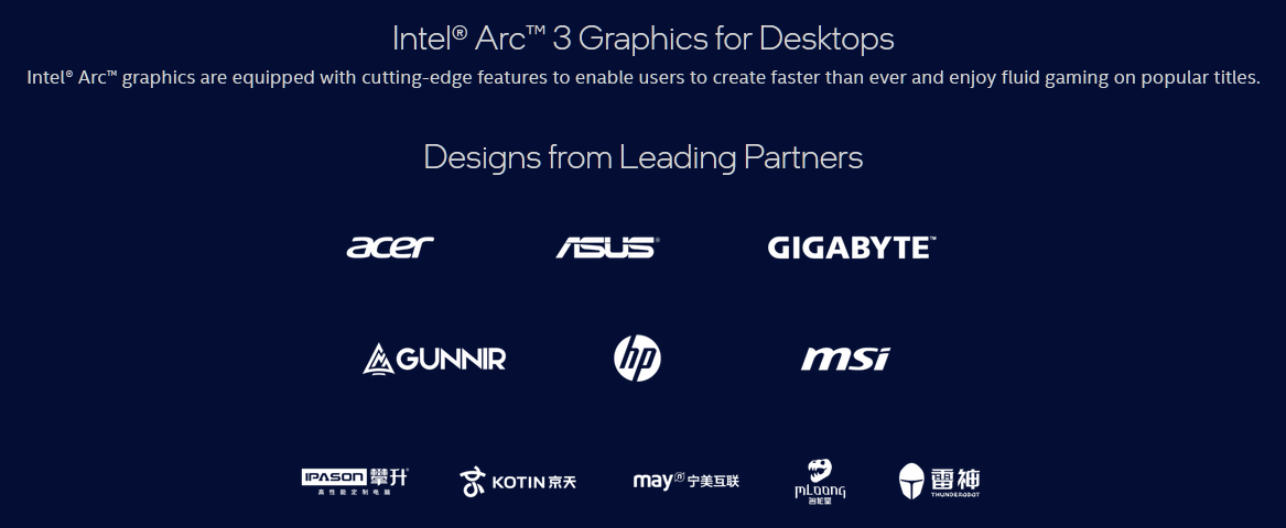Tarjeta gráfica de escritorio Intel Arc A380