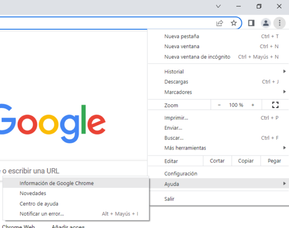 Buscar actualizaciones de Google Chrome en Windows y macOS