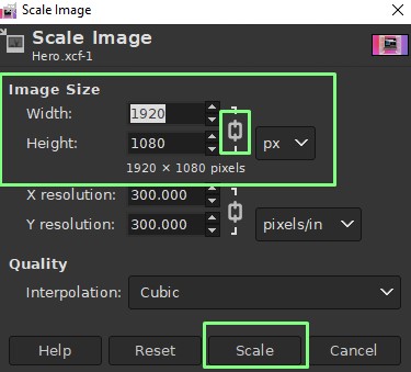 Cambiar el tamaño de las imágenes en GIMP